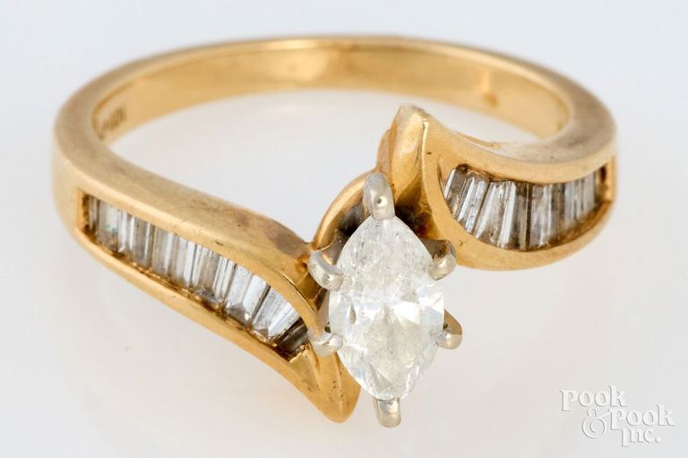 14k Yellow Gold Diamond Ring