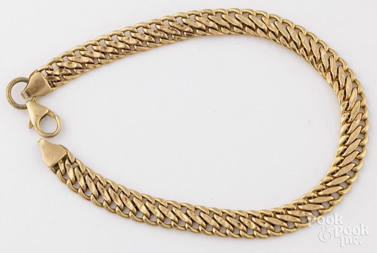 14k Yellow Gold Chain Bracelet
