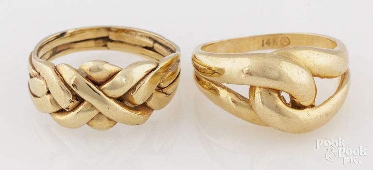 Two 14k Yellow Gold Rings