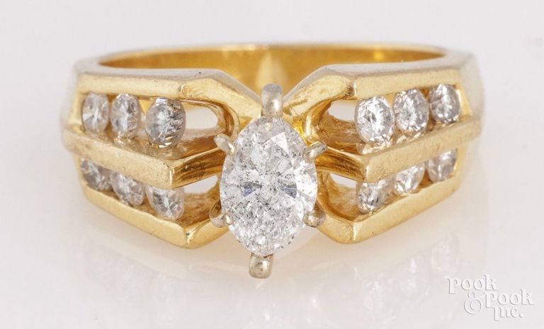 14k Yellow Gold Diamond Ring