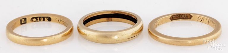 Three Yellow Gold Rings