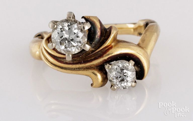 14k Yellow Gold Diamond Ring