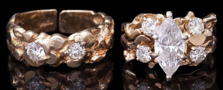14k Yellow Gold Wedding Diamond Ring