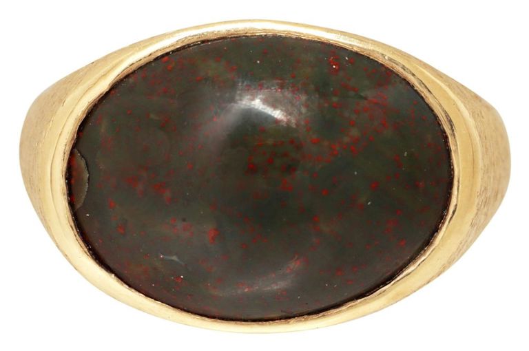 14k Gold Bloodstone Ring
