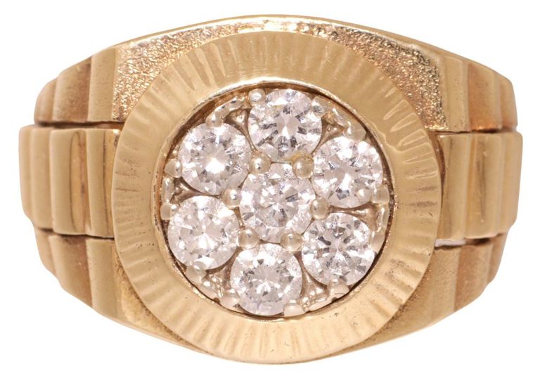 Gold-Plated Diamond Ring