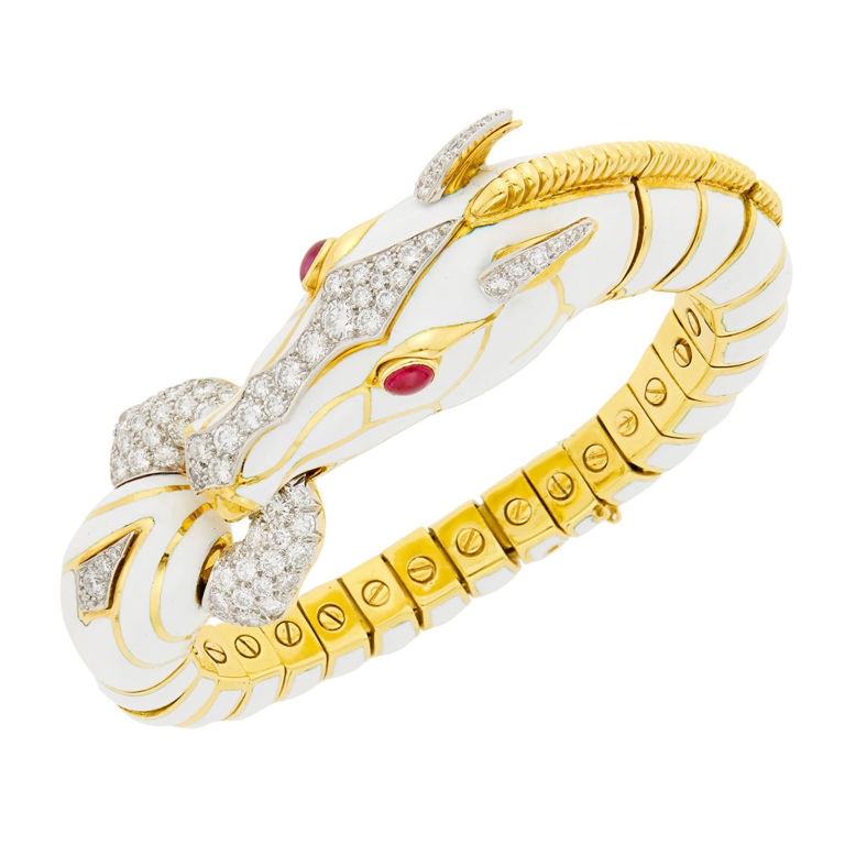 18k Gold Ruby and Diamond Bracelet
