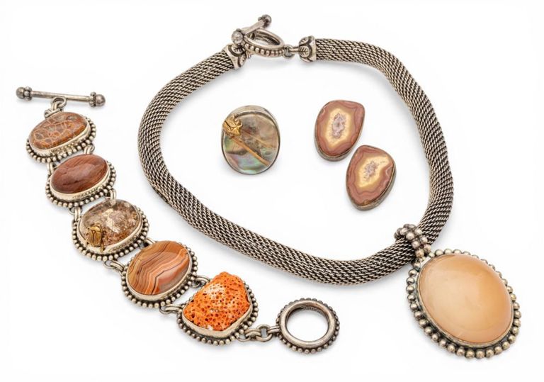 Sterling Silver Gemstone Jewelry Set