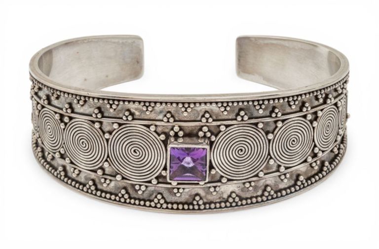 Sterling Silver Amethyst Bracelet
