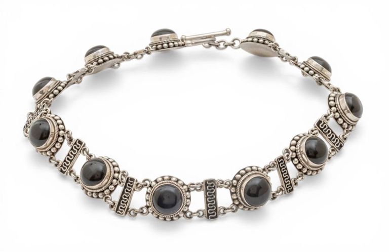 Sterling Silver Onyx Necklace