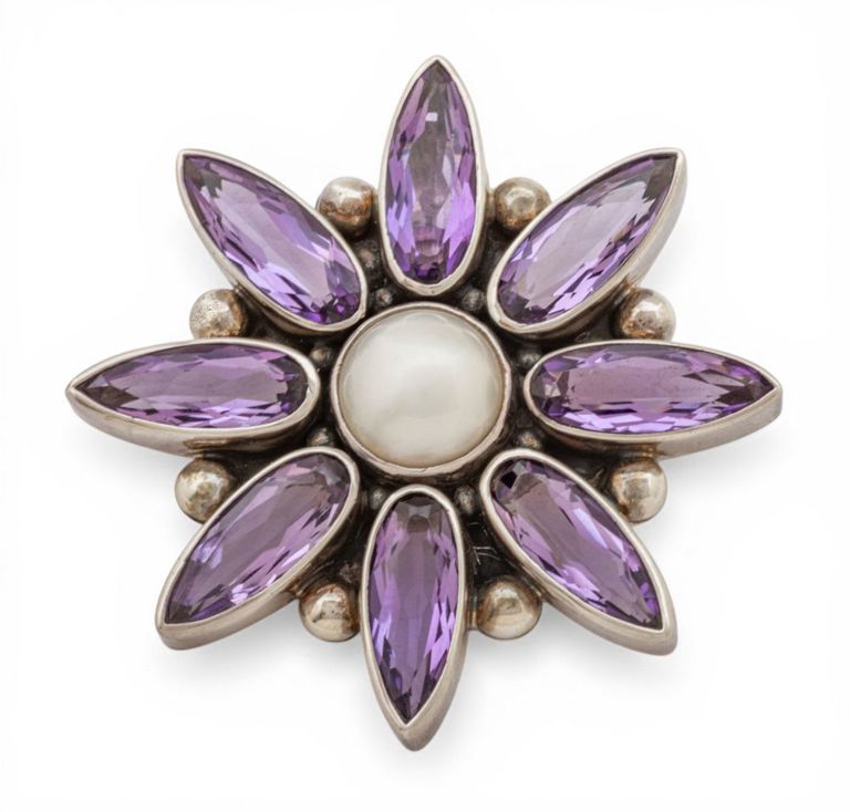 Sterling Silver Amethyst Pendant