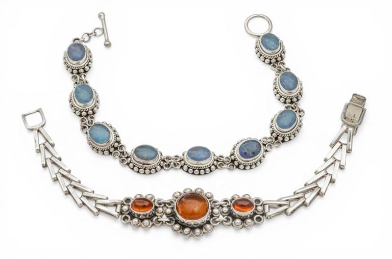 Sterling Silver Stone Bracelets