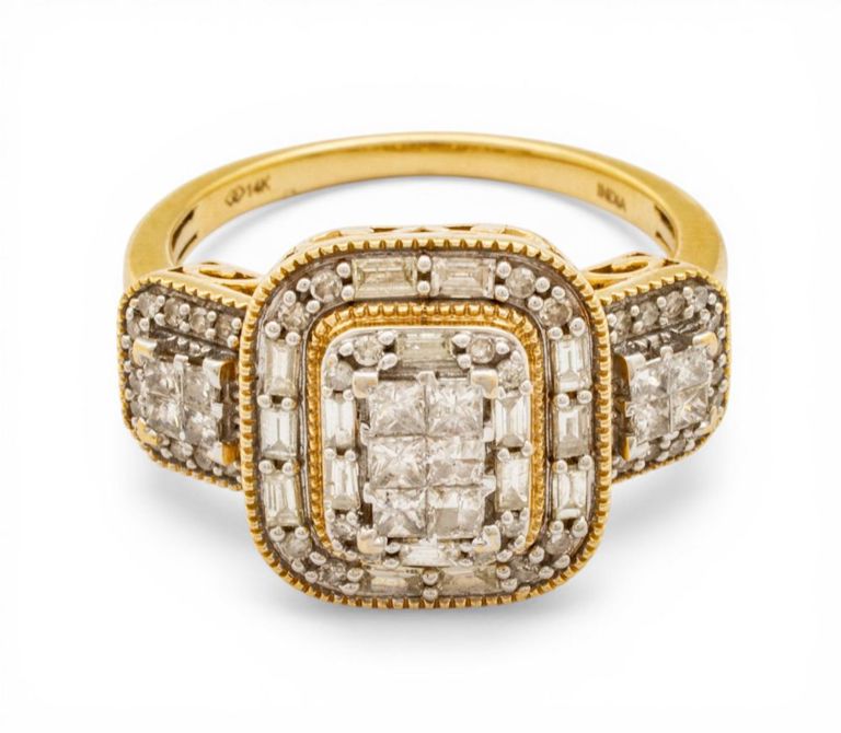 14k Gold Diamond Ring