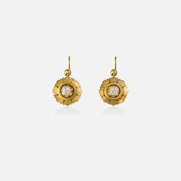Gold Diamond Earrings