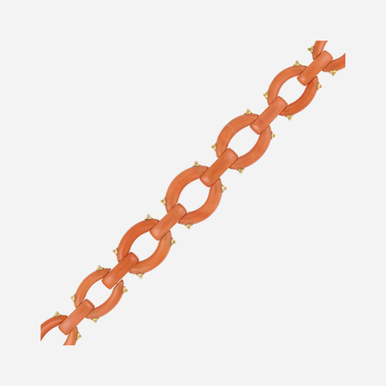 18k Gold Coral Bracelet