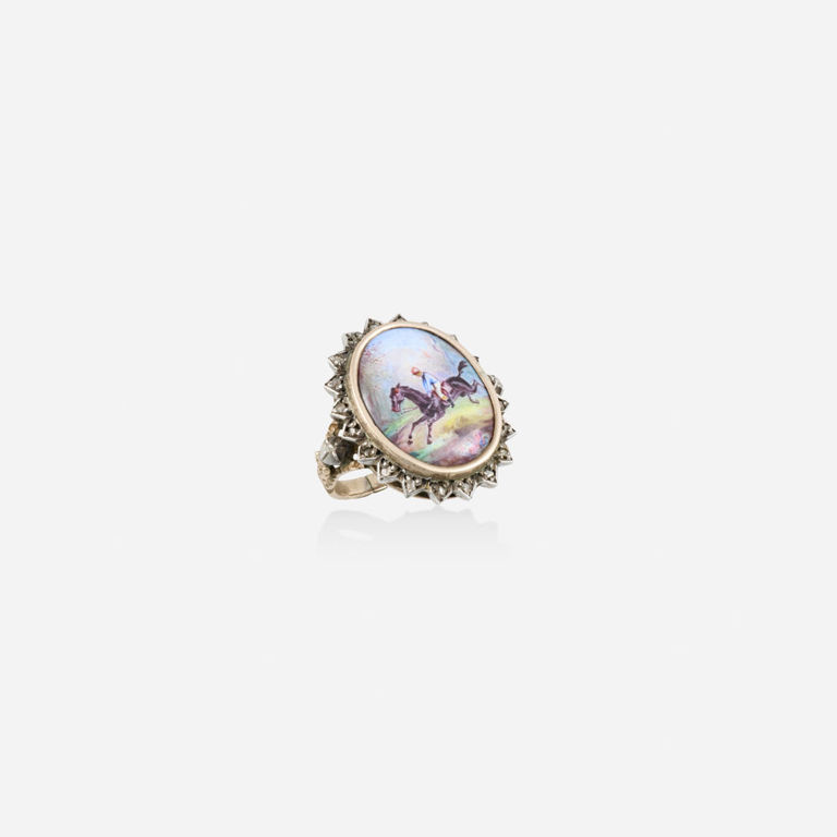 Gold and Silver Diamond Ring