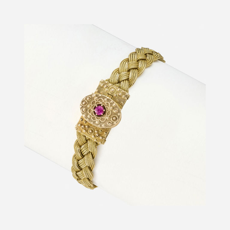 14k Gold Ruby Bracelet
