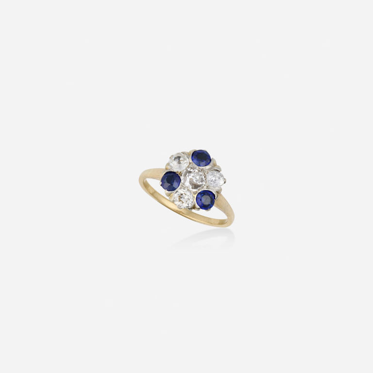 Gold, Silver and Sapphire Ring