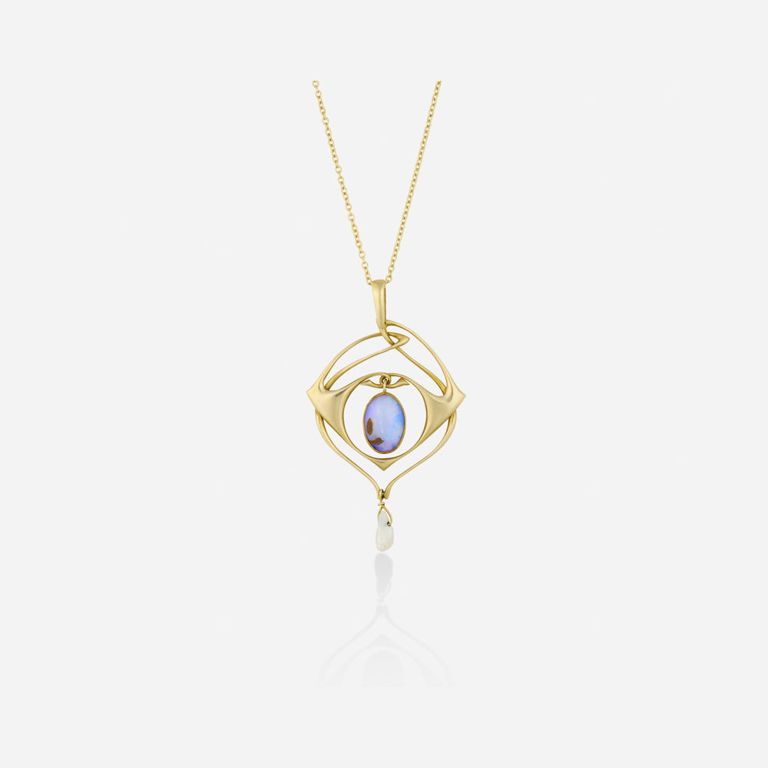 Celtic Gold Opal Necklace
