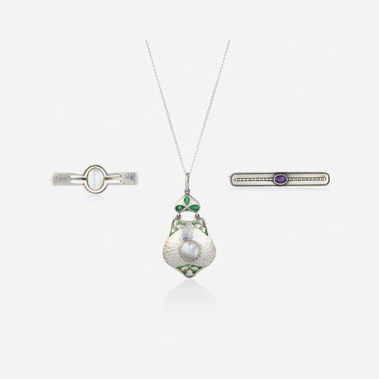 Silver And Gold Amethyst Jewelry Set