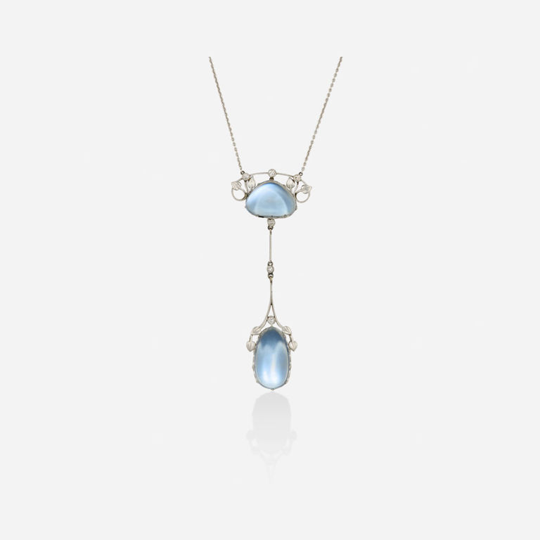 Platinum And Gold Pendant Necklace