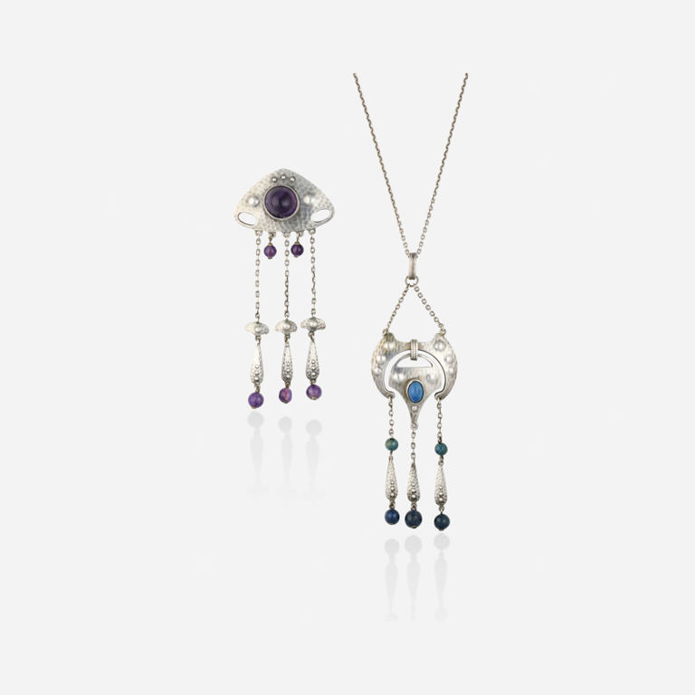 Silver Multi-Gem Jewelry Set
