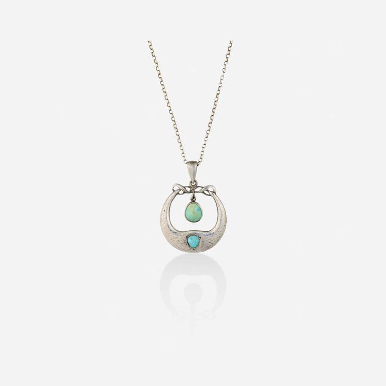 Silver Turquoise Pendant Necklace