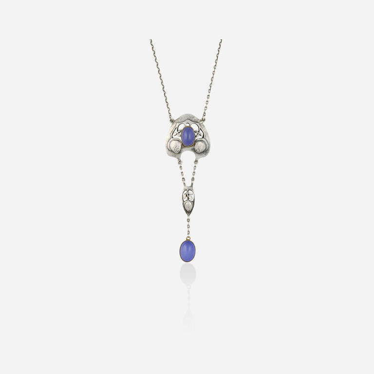 Silver Chalcedony Pendant Necklace