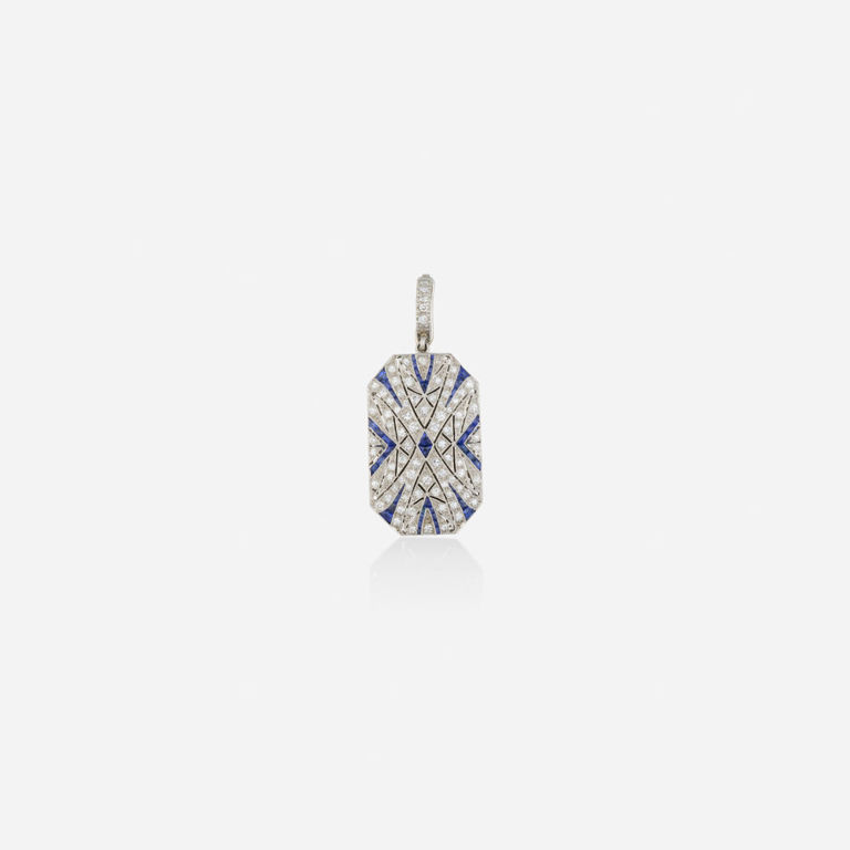 Platinum Sapphire Locket