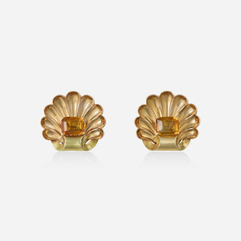 Gold Citrine Earrings