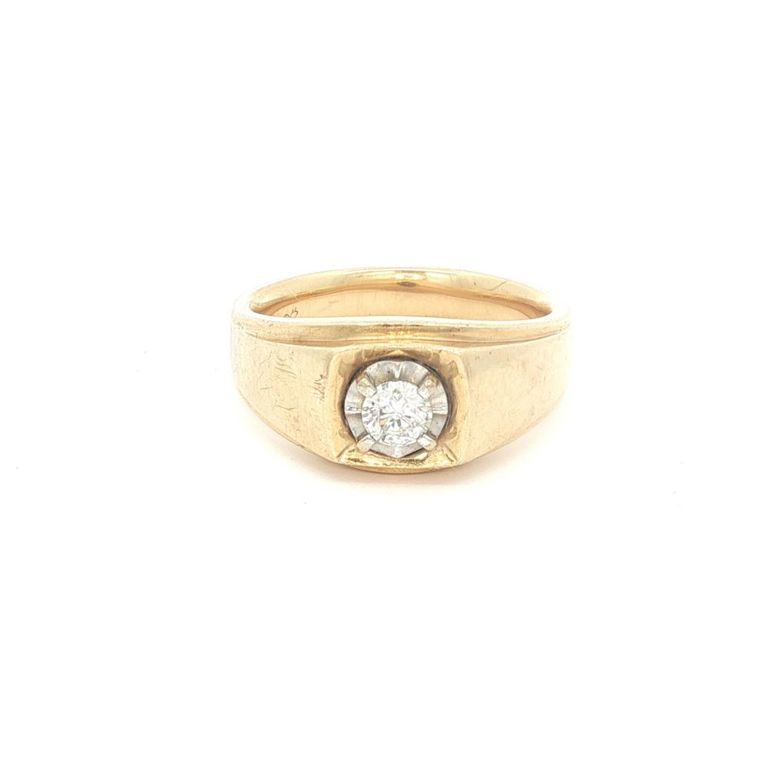 14k Yellow Gold Diamond Ring