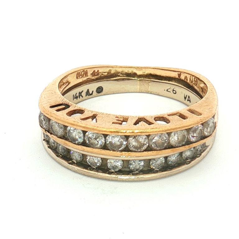 14k and 10k Two-Tone Gold Diamond Ring