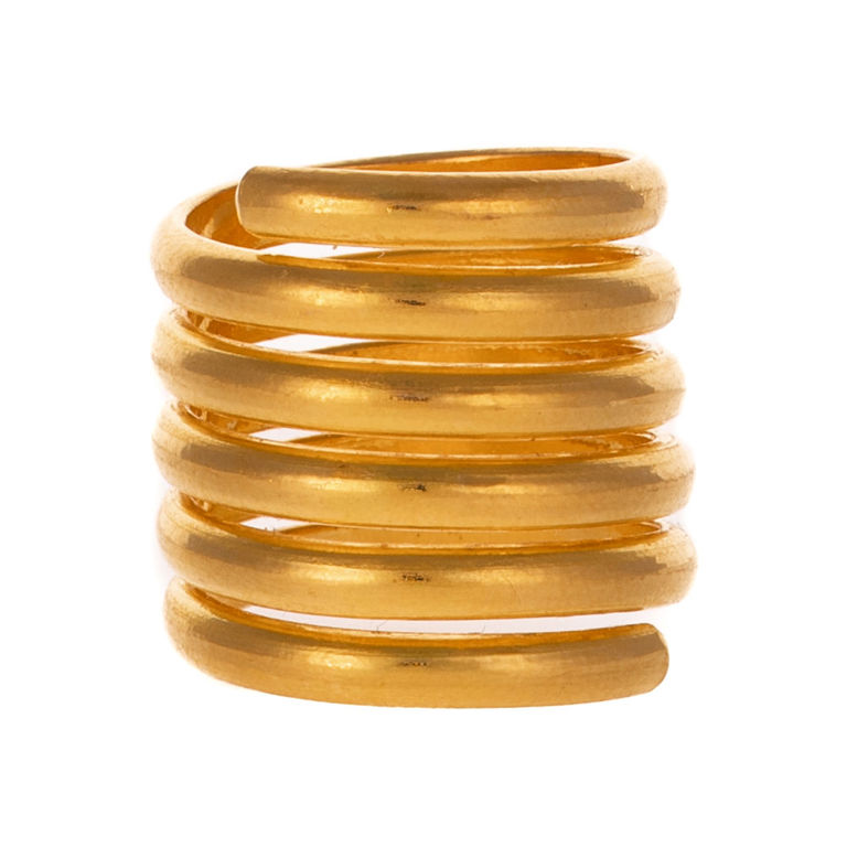 24k Yellow Gold Spiral Ring