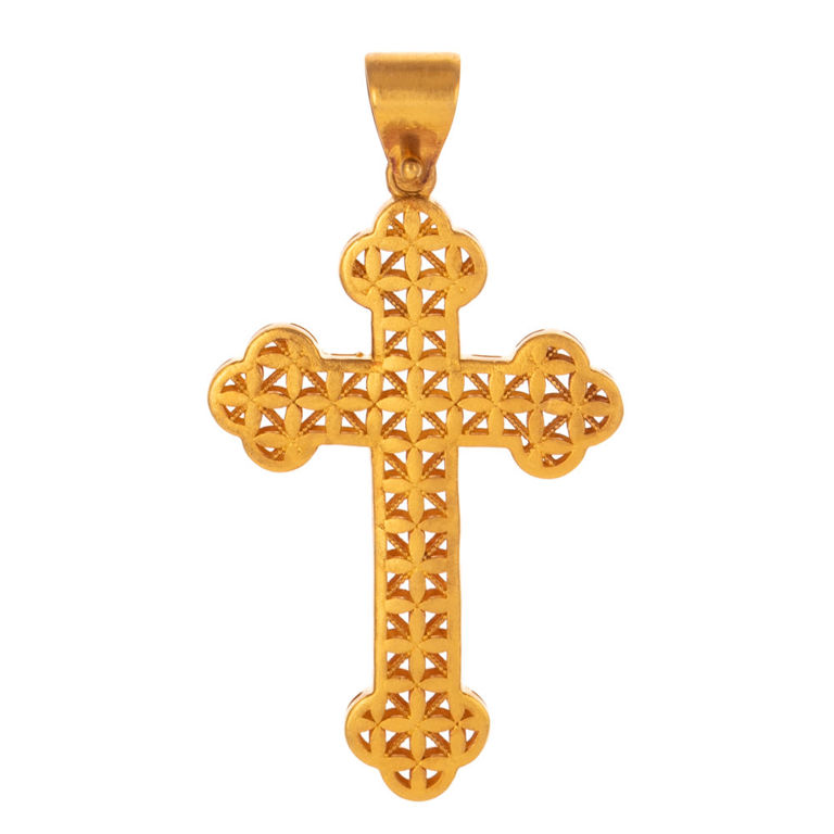22k Yellow Gold Cross Pendant