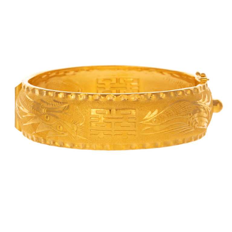 22k Yellow Gold Wedding Bangle Bracelet