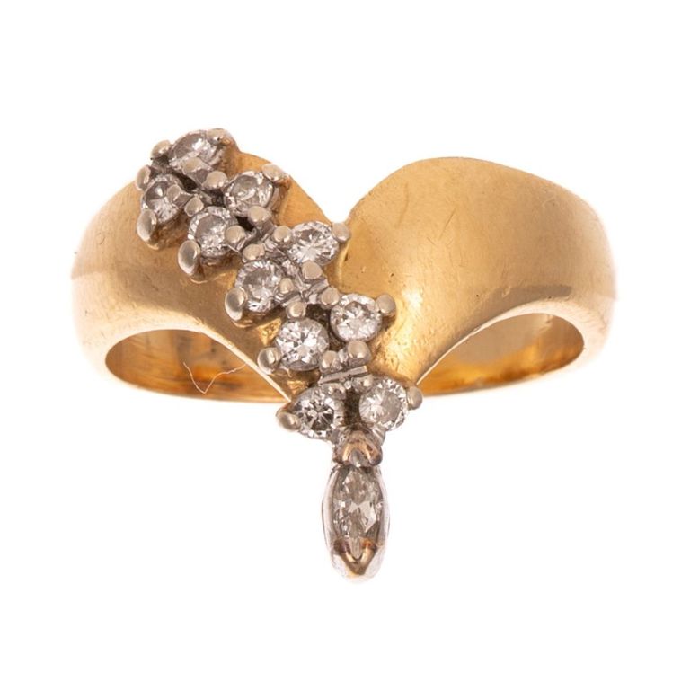 14k Yellow Gold Diamond Ring