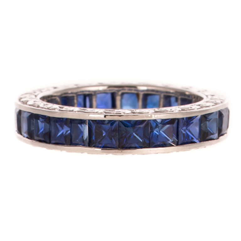 18k White Gold Sapphire Eternity Ring
