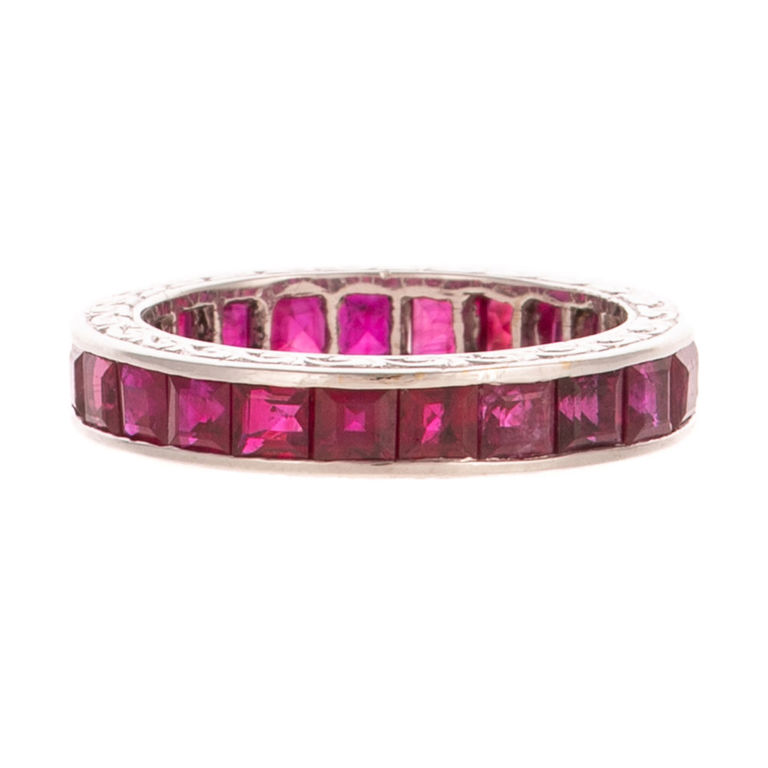 18k White Gold Ruby Eternity Ring