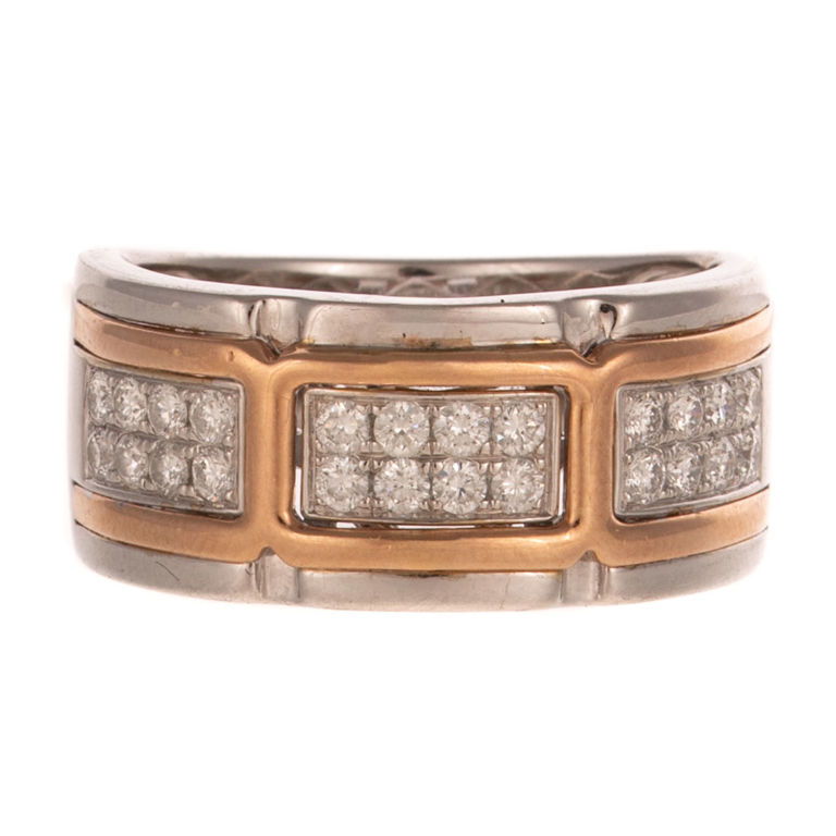 14k Yellow and Rose Gold Diamond Ring
