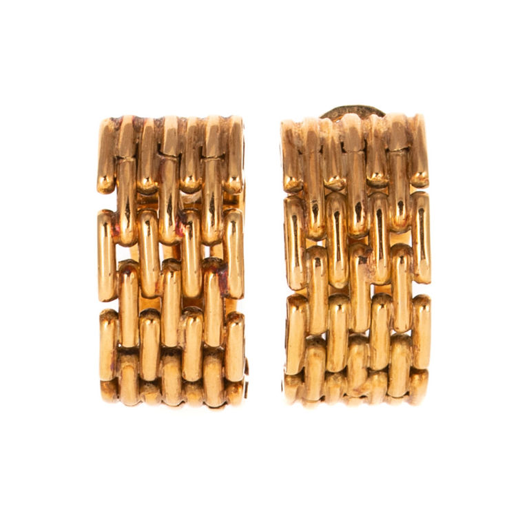 18k Yellow Gold Half Hoop Earrings