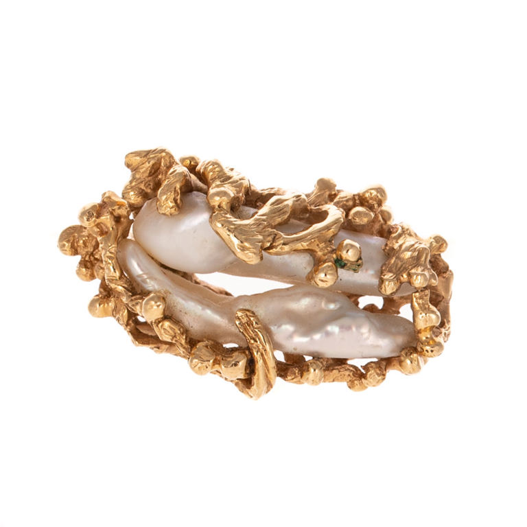 14k Yellow Gold Pearl Ring