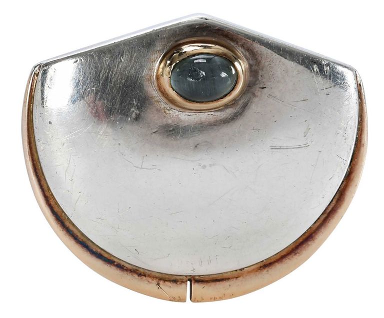 14k Gold, Sterling Silver Tourmaline Ring