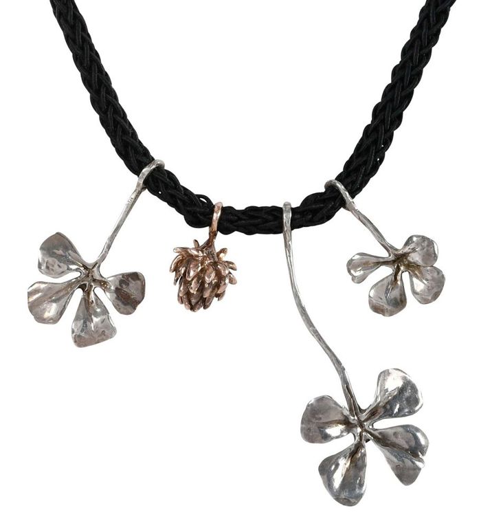 14k Sterling Silver Charm Necklace