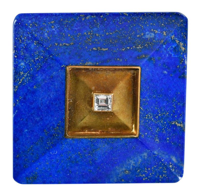 18k Gold Diamond Brooch