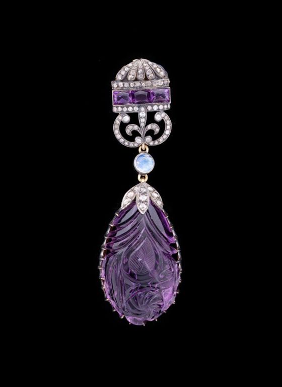 Silver and 14k Yellow Gold Multi-Gem Pendant