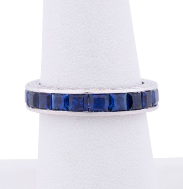 18k White Gold Sapphire Eternity Ring