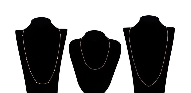 Three 18k Yellow Gold Chain Necklaces