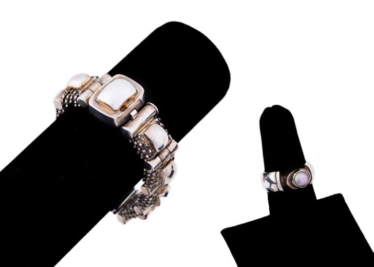 Sterling Silver Pearl Jewelry Set