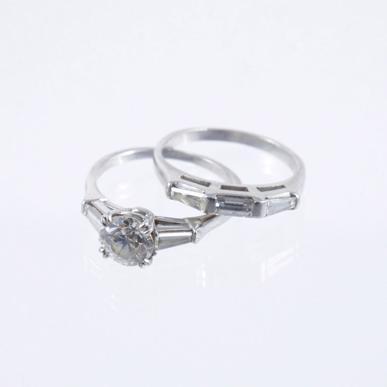 Two Platinum Diamond Rings