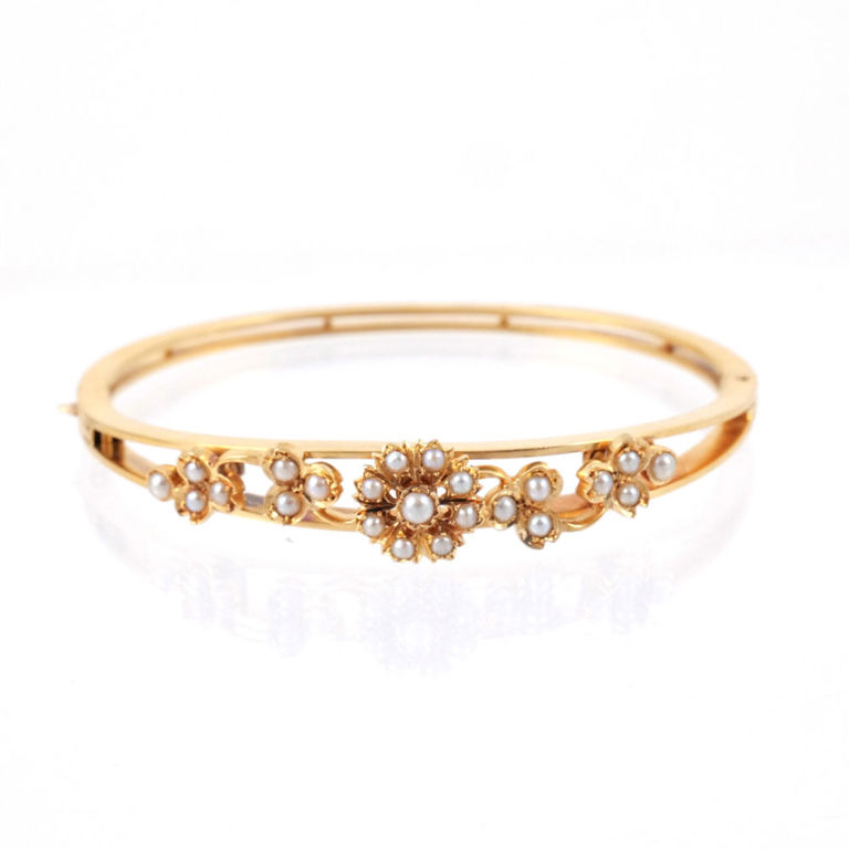 18k Gold and Pearl Bracelet