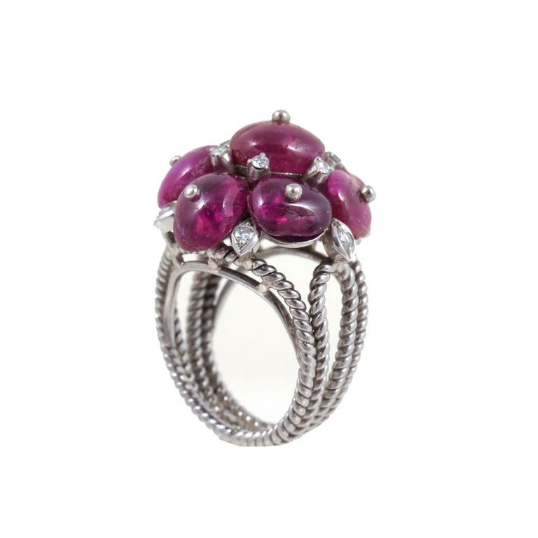 14k Gold Ruby and Diamond Ring